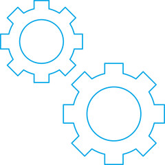 Cogwheel single vector illustration icon