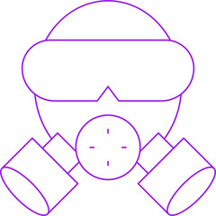Gas Mask single vector illustration icon