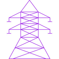 Power Line single vector illustration icon