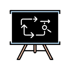  Detailed Chalkboard Diagram Icon