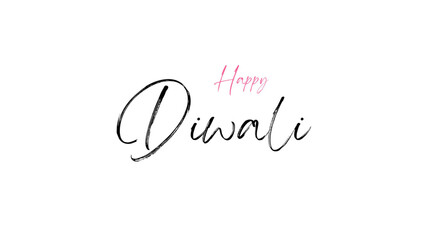 Happy Diwali typography text design on white background. simple text design suitable for poster and festival banners.