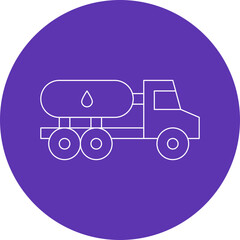 Tank Truck single vector illustration icon