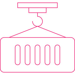 Lifter Crane single vector illustration icon