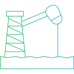 Oil Platform single vector illustration icon