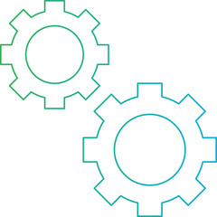 Cogwheel single vector illustration icon