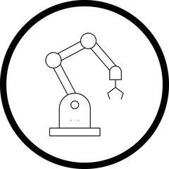 Industrial Robot III single vector illustration icon