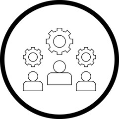 Multiple Cogwheels single vector illustration icon