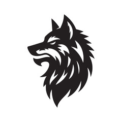 werewolf vector silhouette clip art logo design