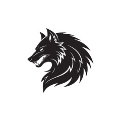 werewolf vector silhouette clip art logo design