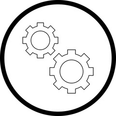 Cogwheel single vector illustration icon