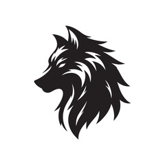 Fototapeta premium werewolf vector silhouette clip art logo design