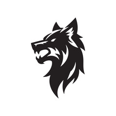 Obraz premium werewolf vector silhouette clip art logo design
