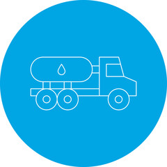 Tank Truck single vector illustration icon