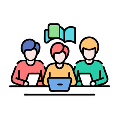  Simple Group Study Icon