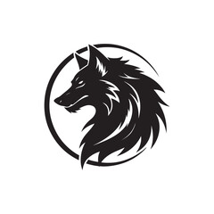 werewolf vector silhouette clip art logo design