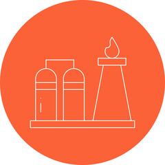 Refinery single vector illustration icon