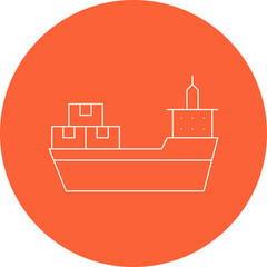 Obraz premium Cargo Ship II single vector illustration icon
