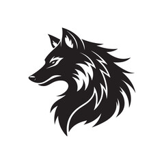Fototapeta premium werewolf vector silhouette clip art logo design