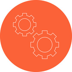 Cogwheel single vector illustration icon