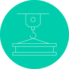 Crane I single vector illustration icon