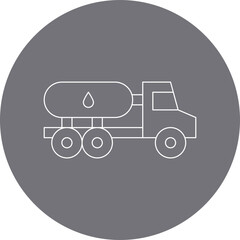 Tank Truck single vector illustration icon
