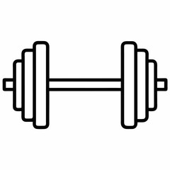dumbbell on a white background