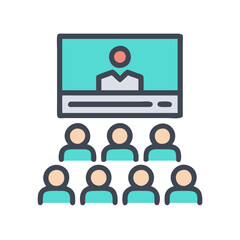  Lecture Hall Icon Design