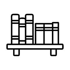  Modern Library Shelf Icon