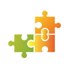  Stylish Puzzle Pieces Icon