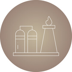 Refinery single vector illustration icon