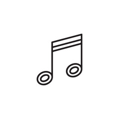 Music Note Icon, Vector Symbol for Sound, Melody, and Audio Design