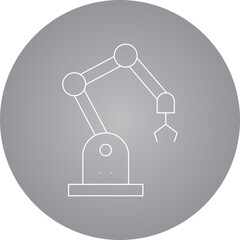Fototapeta premium Industrial Robot III single vector illustration icon