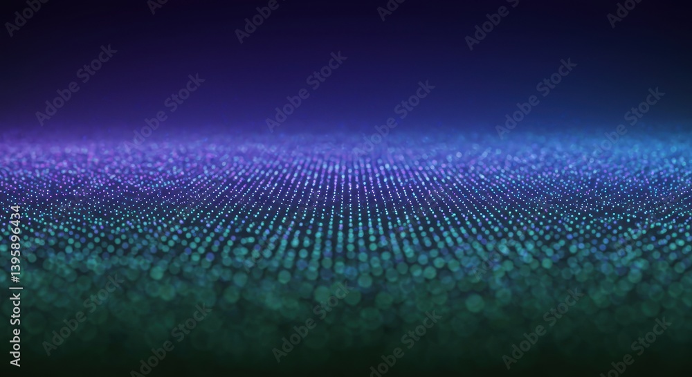 Aufkleber a blurred image showing a gradient of dark blue and green colors with a horizontal light streak acro