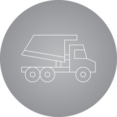 Tipper single vector illustration icon
