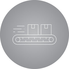 Conveyor I single vector illustration icon