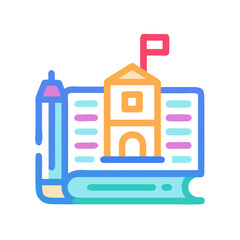 Fototapeta premium Creative School Journal Icon