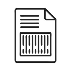 Document Page Barcode Blocks Icon Design