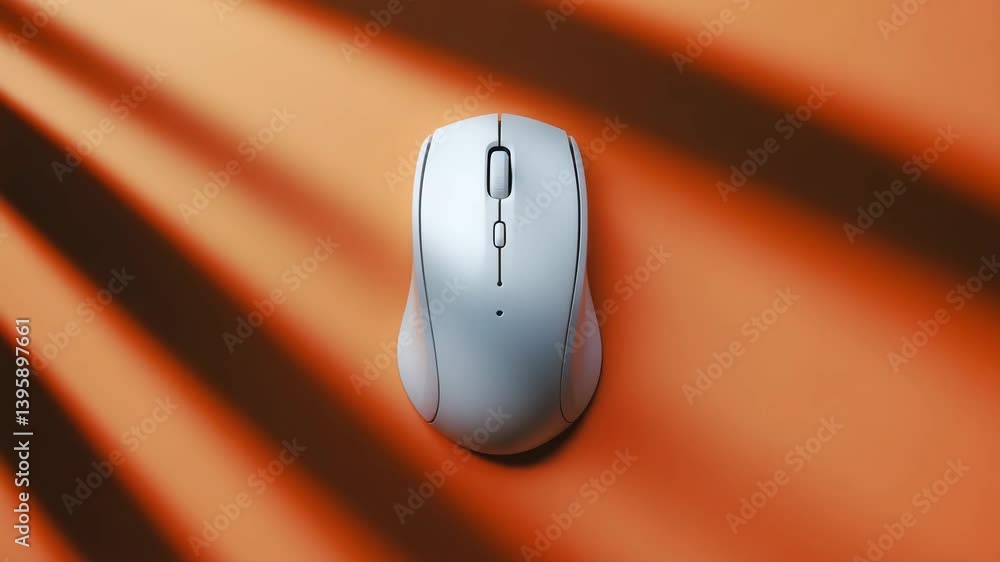 Aufkleber modern wireless computer mouse set against a background
