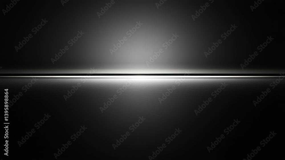 Poster abstract dark background with a bright horizontal line in the center.