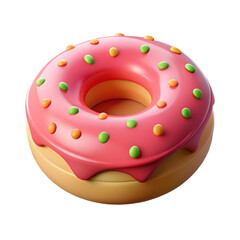 chocolate donut isolated on white background