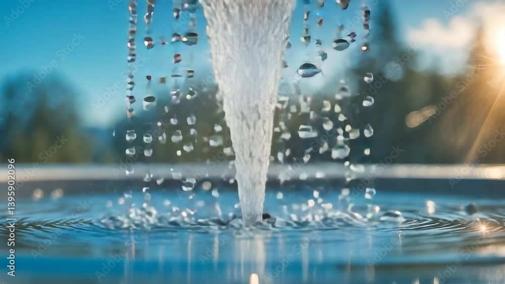 Poster texture and structure of a water fountain in front of a backdrop