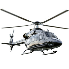 Military Helicopter Isolated White 