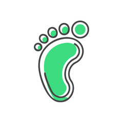 Eco-friendly footprint symbol representing sustainability  