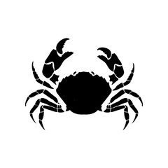 crabs. Label or emblem design template. Seafood. Vector illustration.