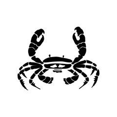crabs. Label or emblem design template. Seafood. Vector illustration.