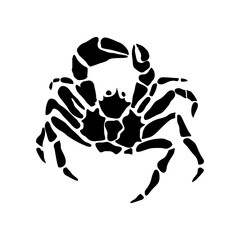 crabs. Label or emblem design template. Seafood. Vector illustration.