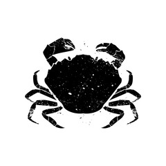 crabs. Label or emblem design template. Seafood. Vector illustration.