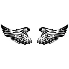 vintage vector wings isolated on white background. Design