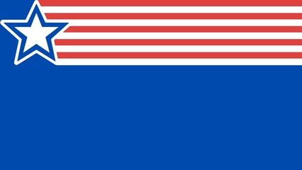 united state of america flag and symbol with blue background
