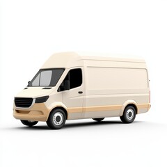Modern delivery van with clean lines and light color scheme